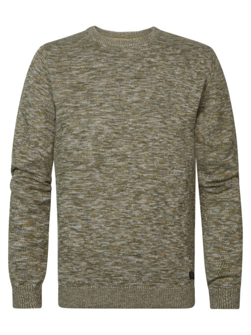 PETROL INDUSTRIES GEMÊLEERDE PULLOVER OSWEGO SMOCKEY SAND