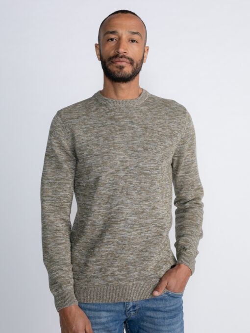 PETROL INDUSTRIES GEMÊLEERDE PULLOVER OSWEGO SMOCKEY SAND