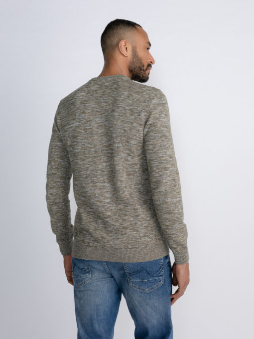 PETROL INDUSTRIES GEMÊLEERDE PULLOVER OSWEGO SMOCKEY SAND