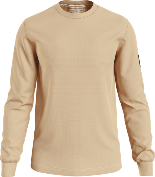 Calvin Klein WAFFLE LS TEE Warm Sand