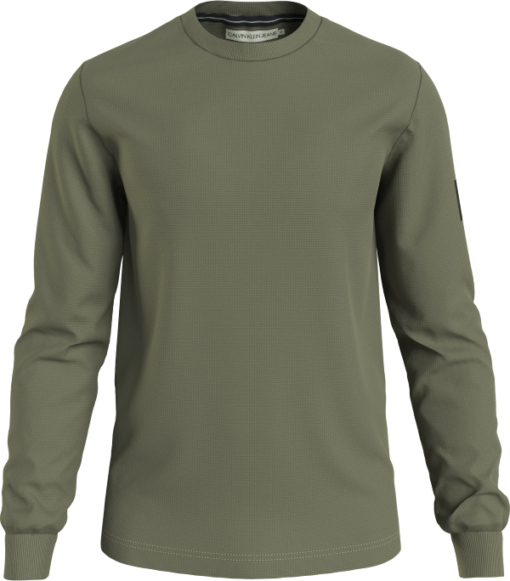 Calvin Klein WAFFLE LS TEE Dusty Olive