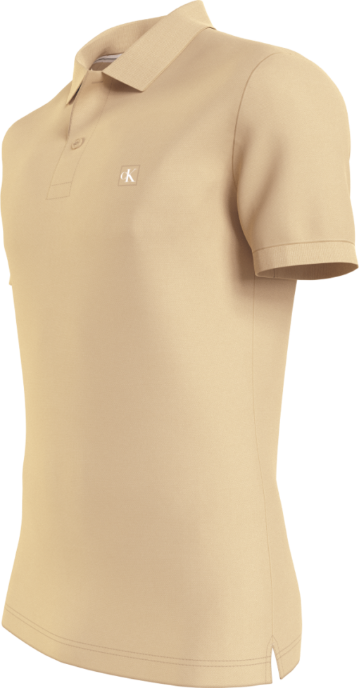 Calvin Klein CK Embro Badge Slim Polo Warm Sand