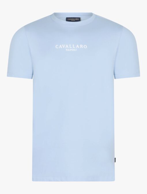 Cavallaro Napoli MANDRIO T-SHIRT LICHT BLAUW