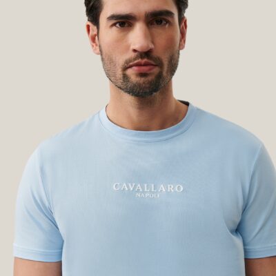 Cavallaro Napoli MANDRIO T-SHIRT LICHT BLAUW