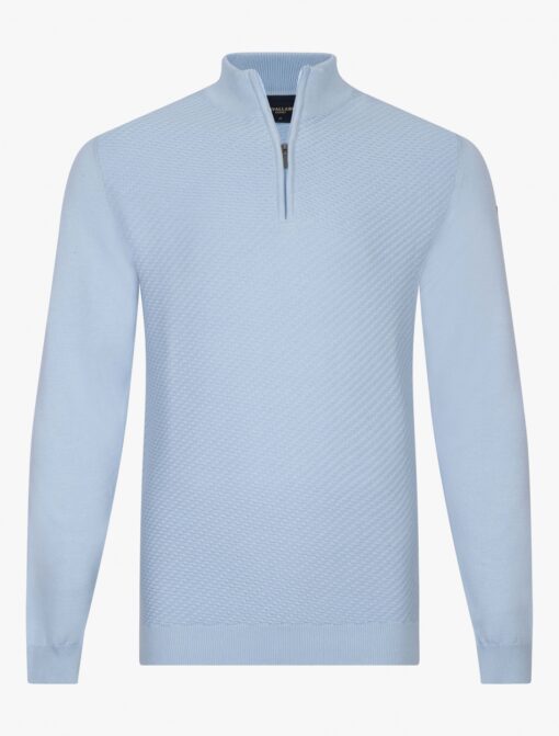 Cavallaro Napoli LOREO HALF ZIP TRUI LICHT BLAUW