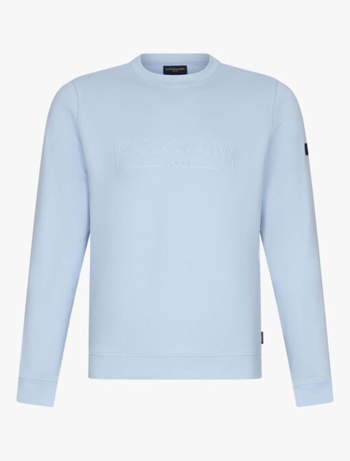 Cavallaro Napoli BECIANO SWEATER LICHT BLAUW