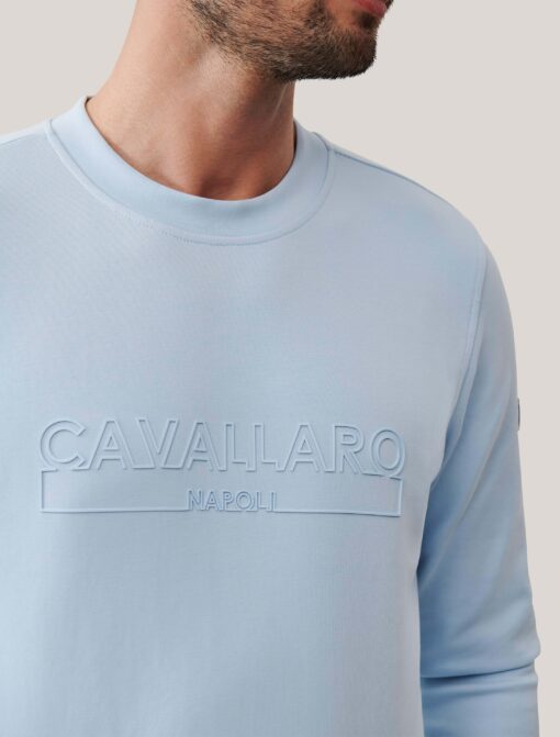 Cavallaro Napoli BECIANO SWEATER LICHT BLAUW