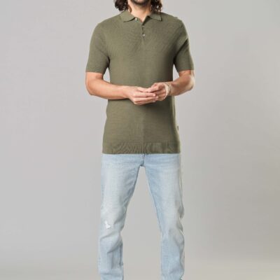 Kultivate Polo Mixed dusty olive