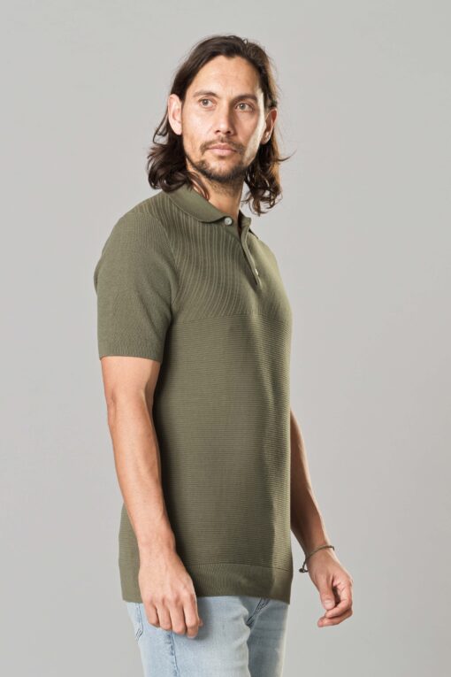 Kultivate Polo Mixed dusty olive