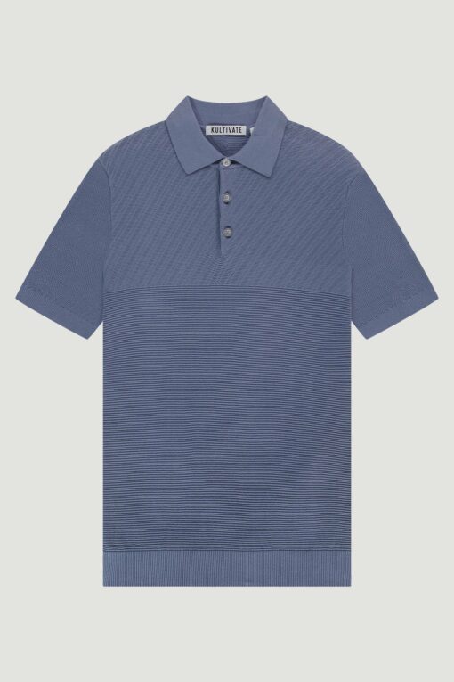 Kultivate Polo Mixed Moonlight blue