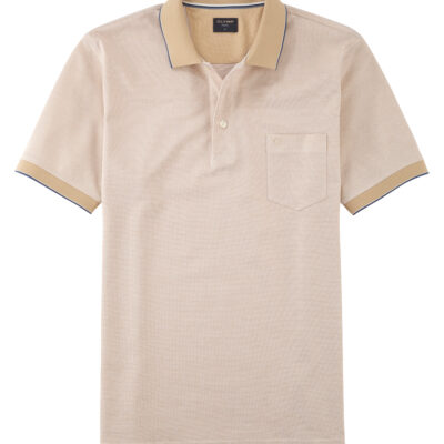 Olymp Casual Jersey Polo, Natuur