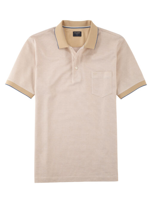 Olymp Casual Jersey Polo, Natuur