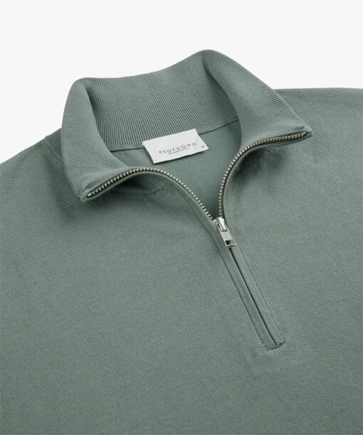 Profuomo Groene luxe half zip