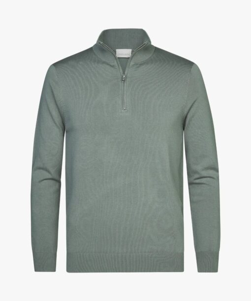 Profuomo Groene luxe half zip