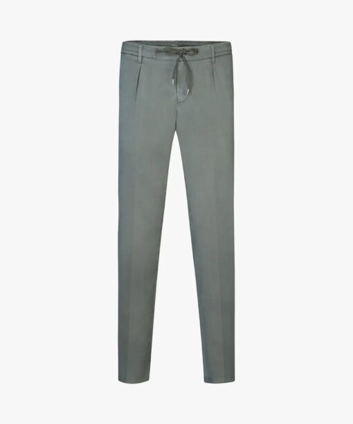 Profuomo Groen slim fit sportcord chino