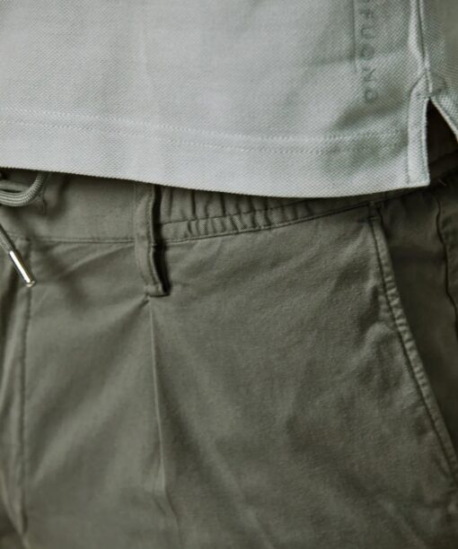 Profuomo Groene sportcord shorts