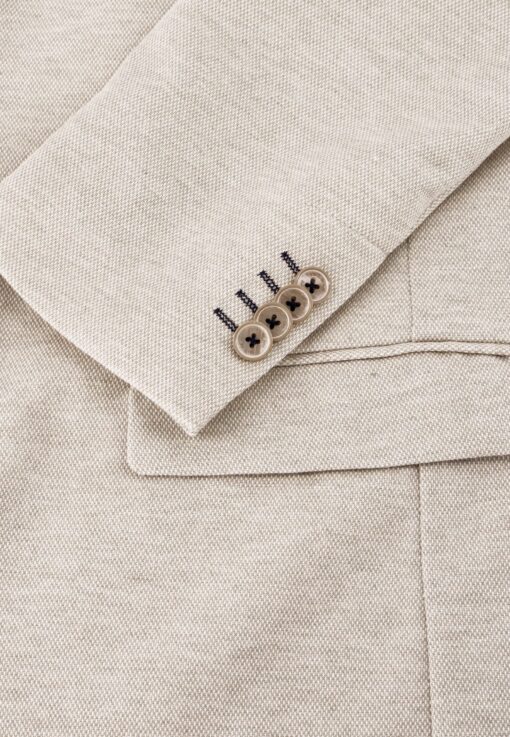 State of Art Blazer van een materiaal-mix khaki/wit