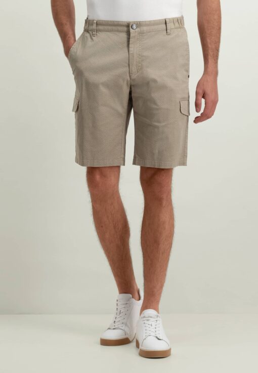 State of Art Cargoshort van een katoen-mix beige