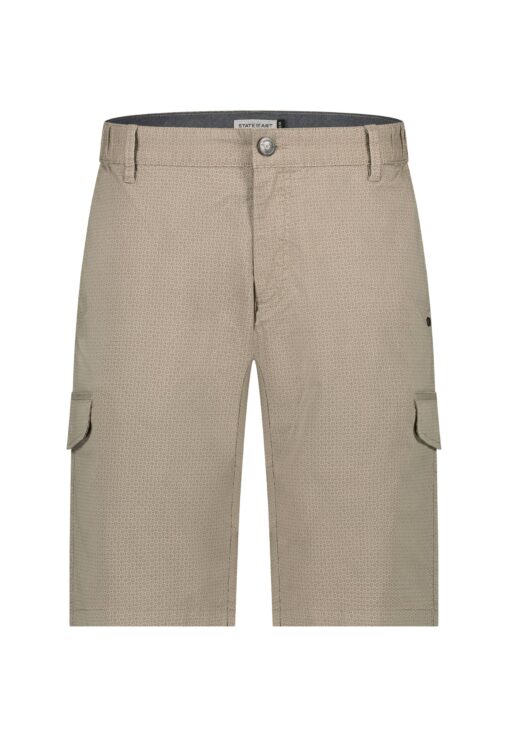 State of Art Cargoshort van een katoen-mix beige