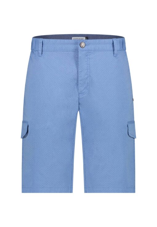 State of Art Cargoshort van een katoen-mix middenblauw