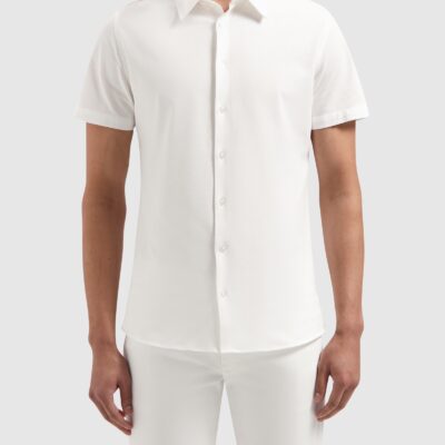 Pure Path Piqué Short Sleeve Shirt White