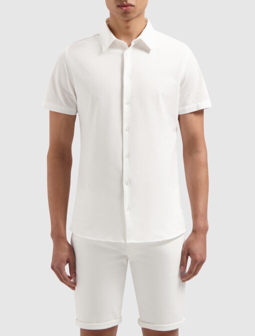 Pure Path Piqué Short Sleeve Shirt White