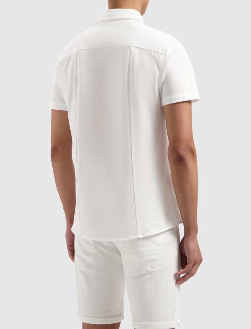 Pure Path Piqué Short Sleeve Shirt White