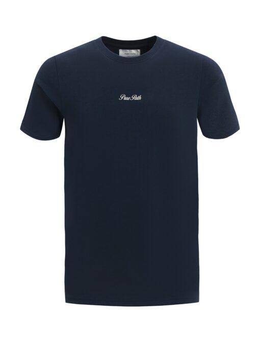 Pure Path Monogram Back Print T-shirt Navy