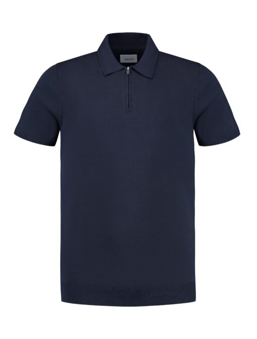 Pure Path Halfzip Knitwear Polo Navy