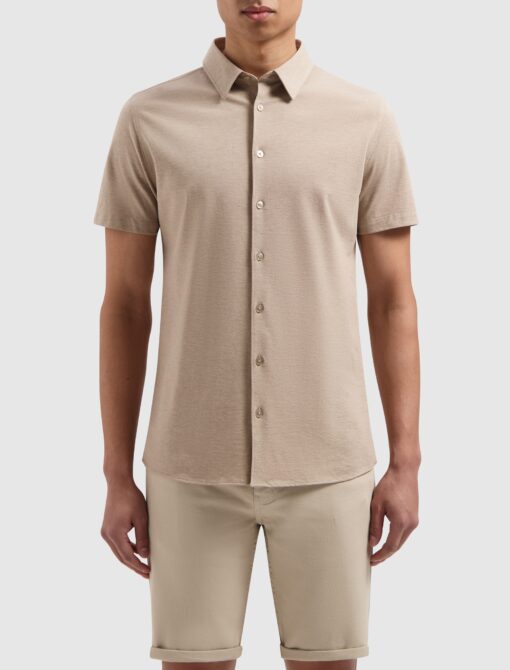 Pure Path Piqué Short Sleeve Shirt Sand