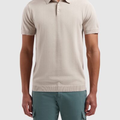 Pure Path Essential Knitwear Polo Sand