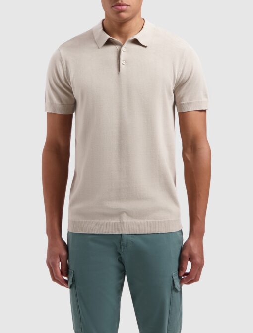 Pure Path Essential Knitwear Polo Sand