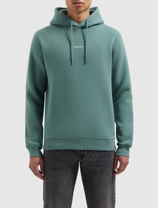 Pure Path Essential Logo Hoodie Faded Green