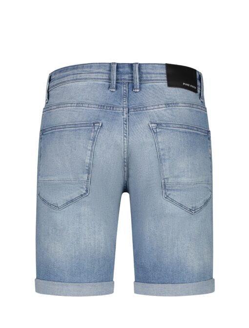 Pure Path The Steve Skinny Fit Shorts Denim Light Blue