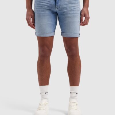 Pure Path The Steve Skinny Fit Shorts Denim Light Blue