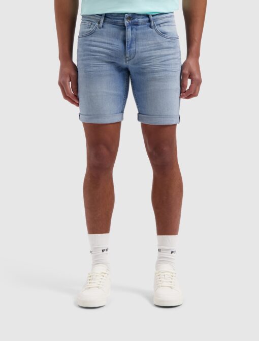 Pure Path The Steve Skinny Fit Shorts Denim Light Blue