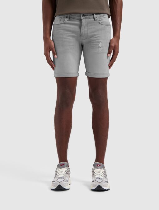 Pure Path The Steve Skinny Fit Shorts Denim Light Grey