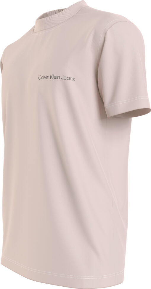 Calvin Klein Katoenen T-shirt met logo op de borst Sepia Rose