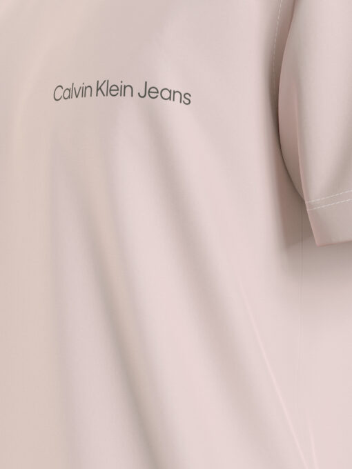 Calvin Klein Katoenen T-shirt met logo op de borst Sepia Rose