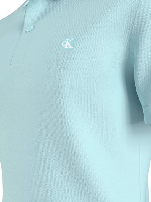 Calvin Klein CK Embro Badge Slim Polo Blue Tint