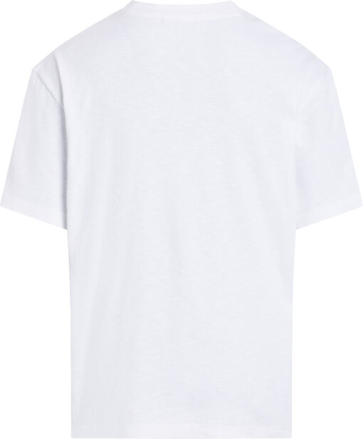 Calvin Klein Katoenen T-shirt met textuurmix Bright White